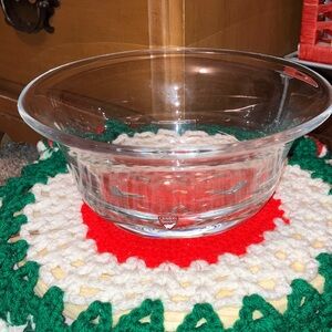 Orrefors Sweden Clear Glass Candy Bowl # On Bottom 8” X 4”